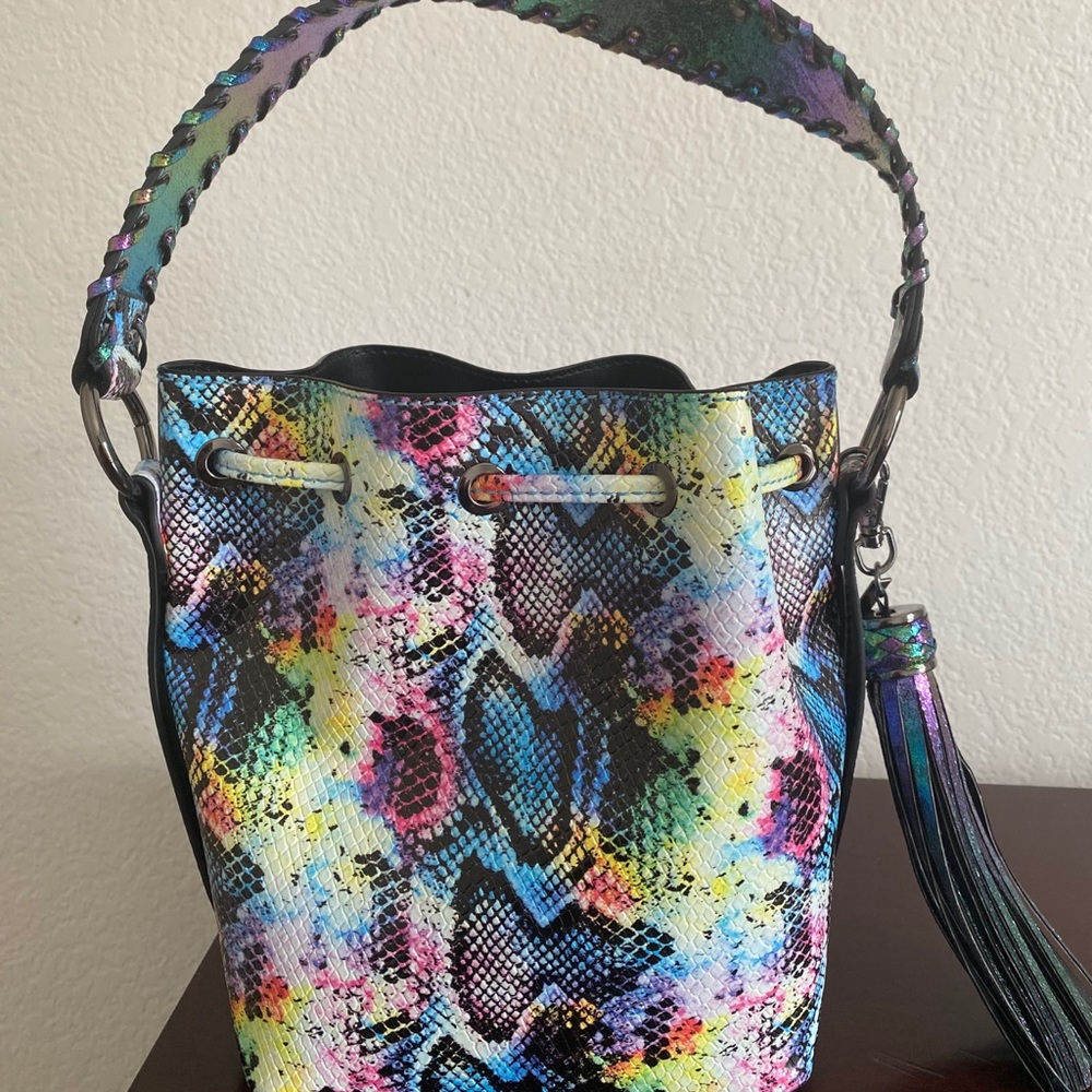 Aldo Doroyth multi-colored snake print purse